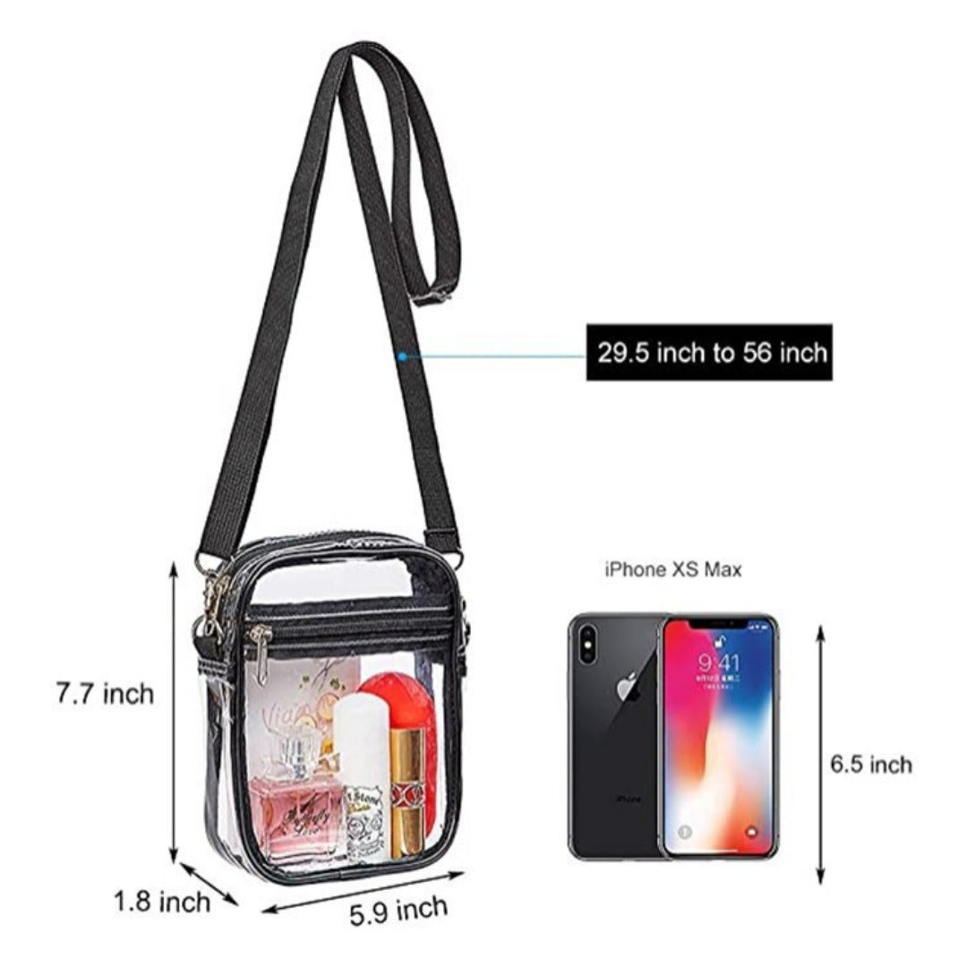 Bolsa Crossbody Transparente PVC – Impermeable, Ligera y Lista para el Trabajo