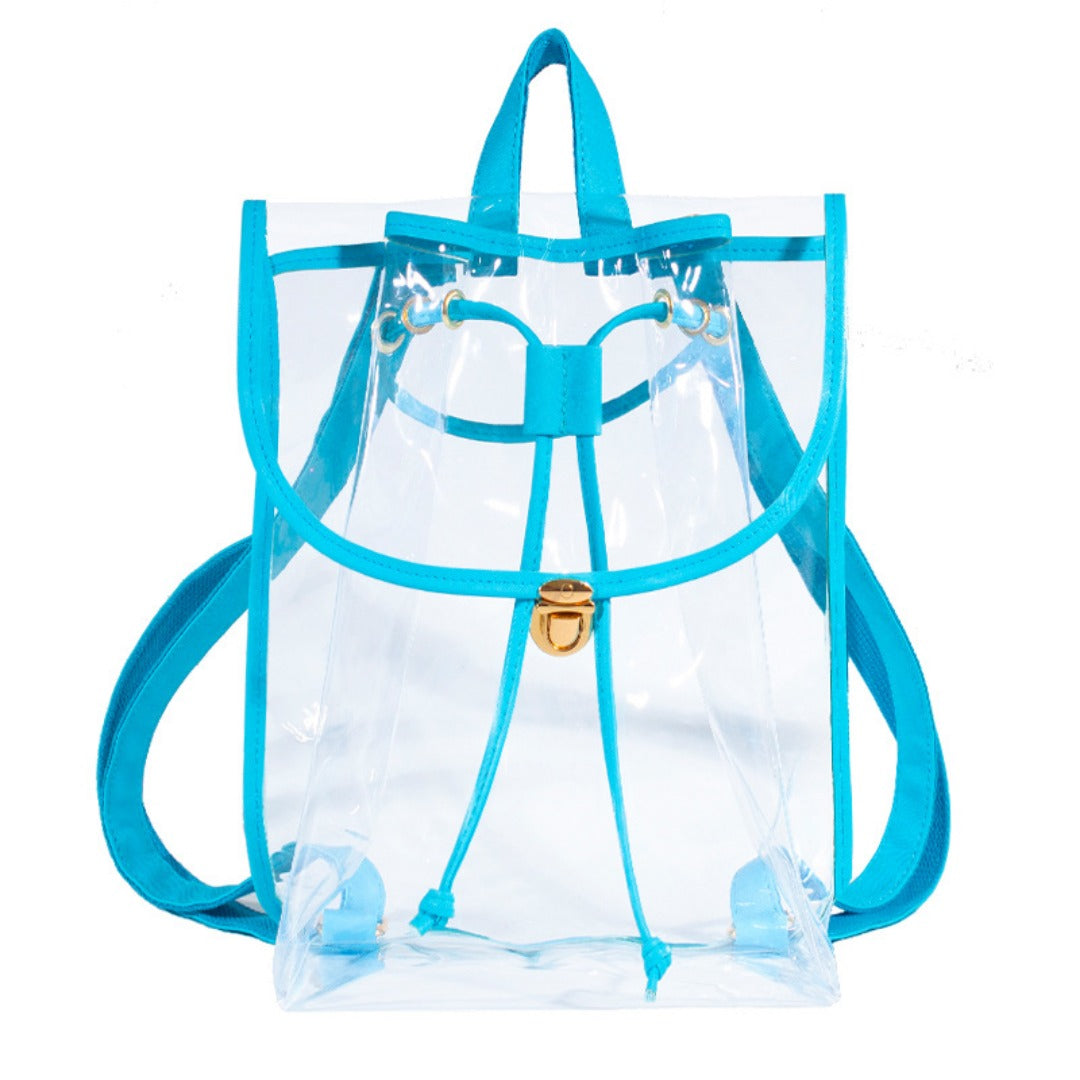 Mochila Transparente PVC – Resistente al Agua, Costuras Reforzadas, Ideal para el Trabajo