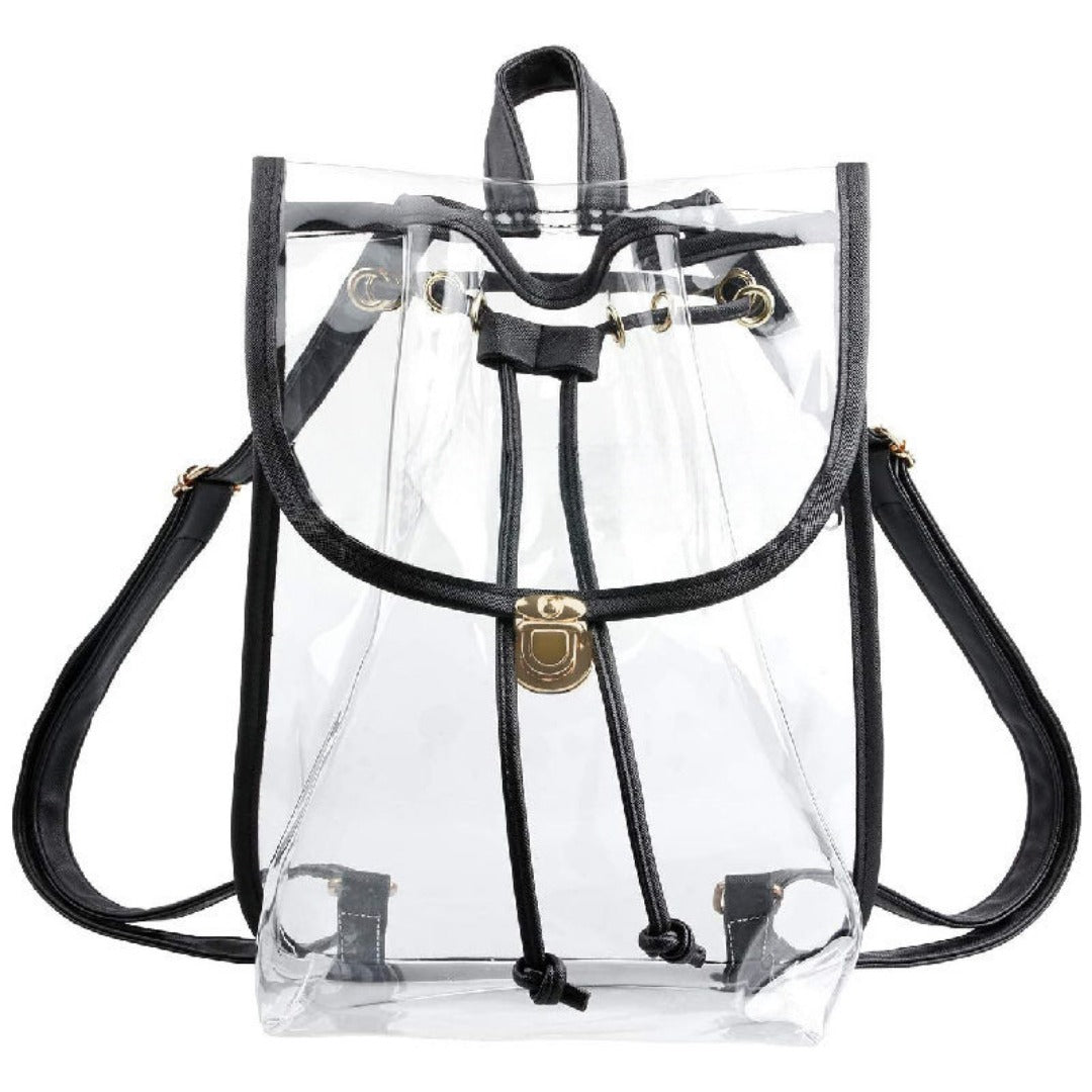Mochila Transparente PVC – Resistente al Agua, Costuras Reforzadas, Ideal para el Trabajo