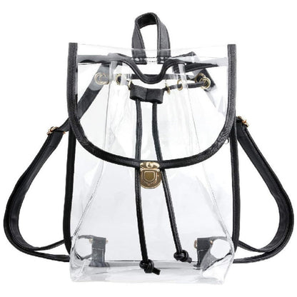 Mochila Transparente PVC – Resistente al Agua, Costuras Reforzadas, Ideal para el Trabajo