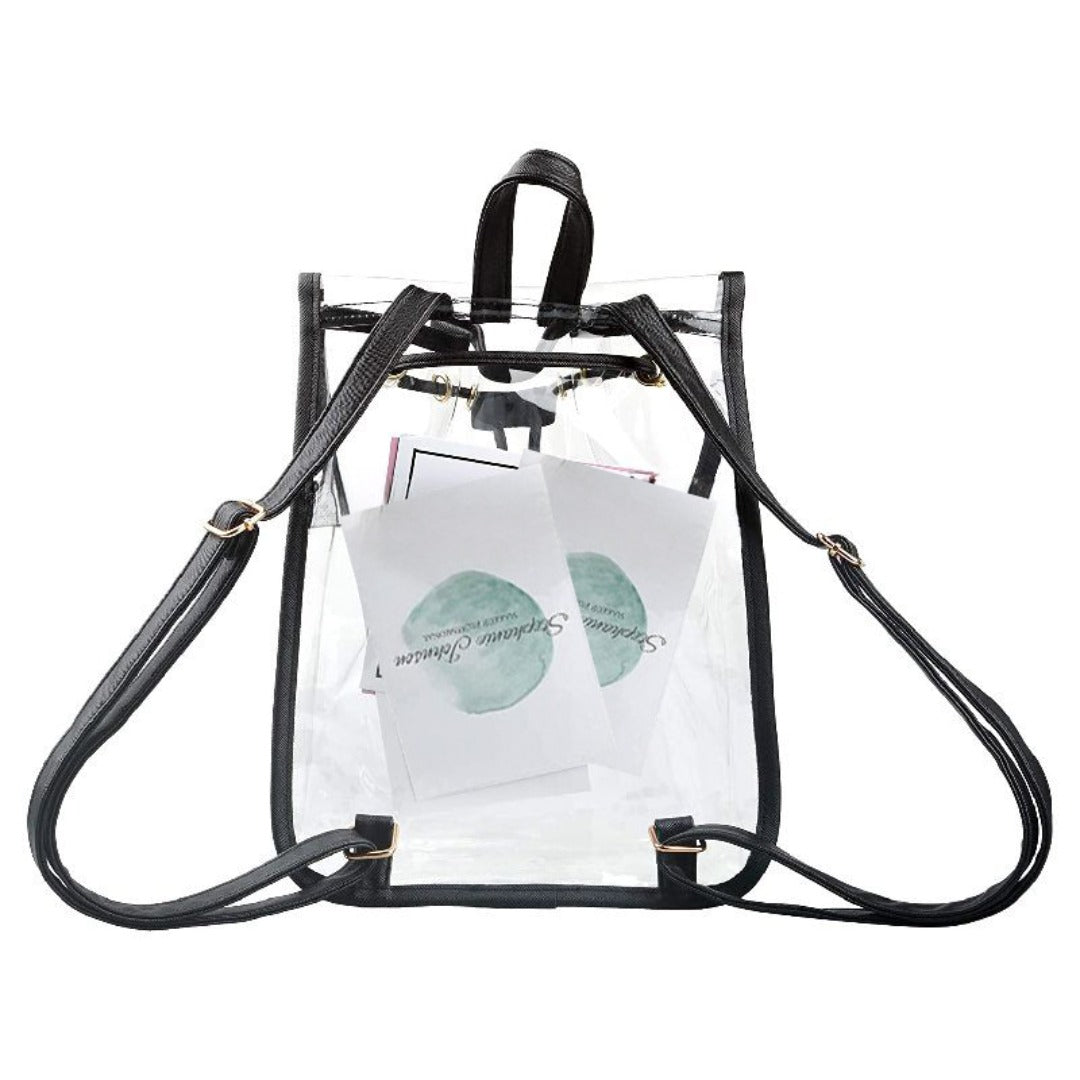 Mochila Transparente PVC – Resistente al Agua, Costuras Reforzadas, Ideal para el Trabajo