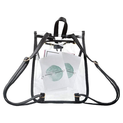 Mochila Transparente PVC – Resistente al Agua, Costuras Reforzadas, Ideal para el Trabajo