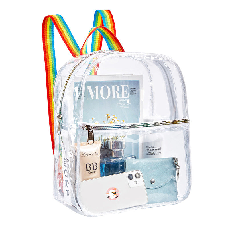 Mochila Transparente PVC – Varios Colores, Impermeable y Resistente para el Trabajo