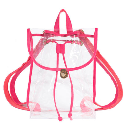 Mochila Transparente PVC – Resistente al Agua, Costuras Reforzadas, Ideal para el Trabajo