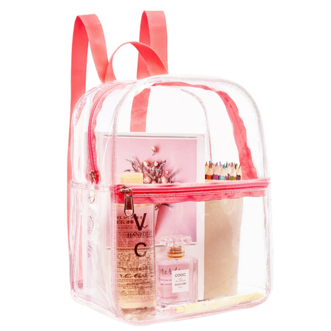 Mochila Transparente PVC – Varios Colores, Impermeable y Resistente para el Trabajo