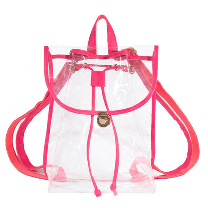Mochila Transparente PVC – Resistente al Agua, Costuras Reforzadas, Ideal para el Trabajo