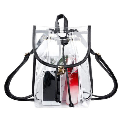Mochila Transparente PVC – Resistente al Agua, Costuras Reforzadas, Ideal para el Trabajo