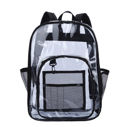 Mochila Transparente PVC Grande – Alta Capacidad, Resistente y Lista para tu Turno