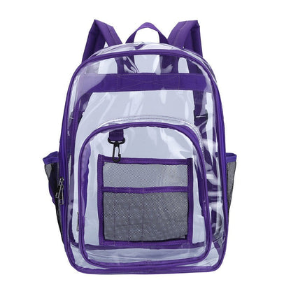 Mochila Transparente PVC Grande – Alta Capacidad, Resistente y Lista para tu Turno